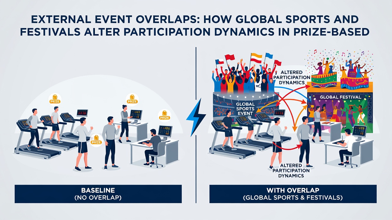 Global map overlay showing participation heat zones during overlapping sports and festival periods