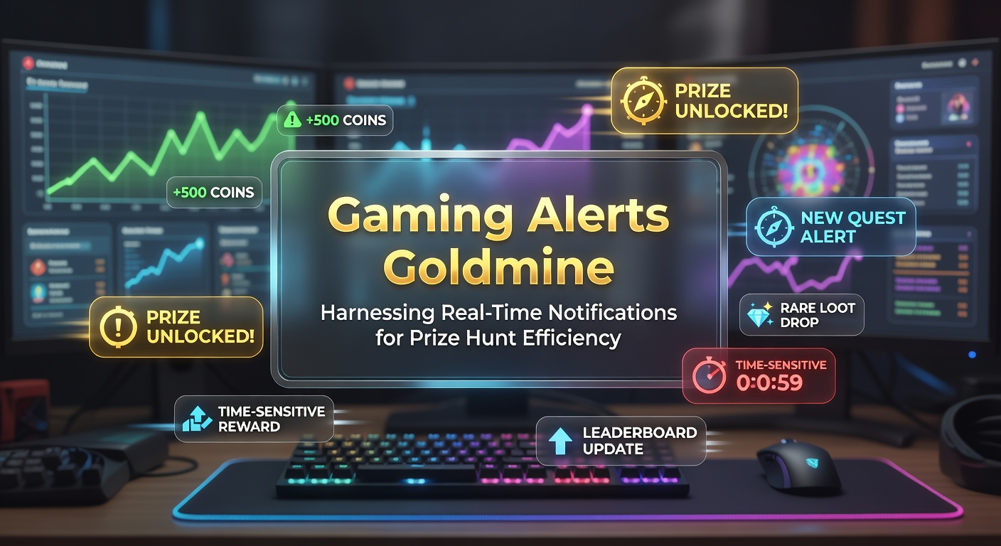 Smartphone screen displaying multiple gaming alert notifications for new prize opportunities in sweepstakes apps