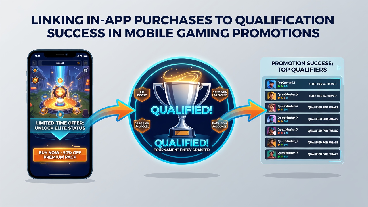 Analytics dashboard displaying correlation charts between in-app purchases and promotion qualification metrics